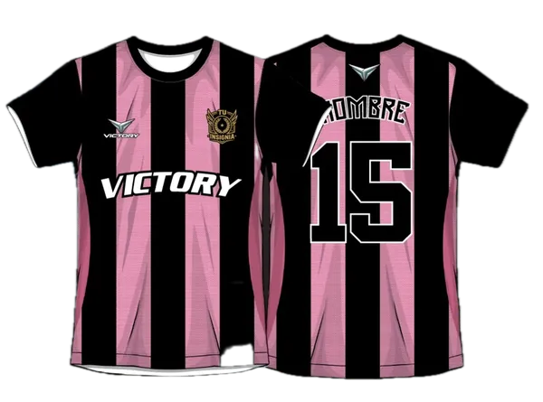 Camiseta Franjas Rosa